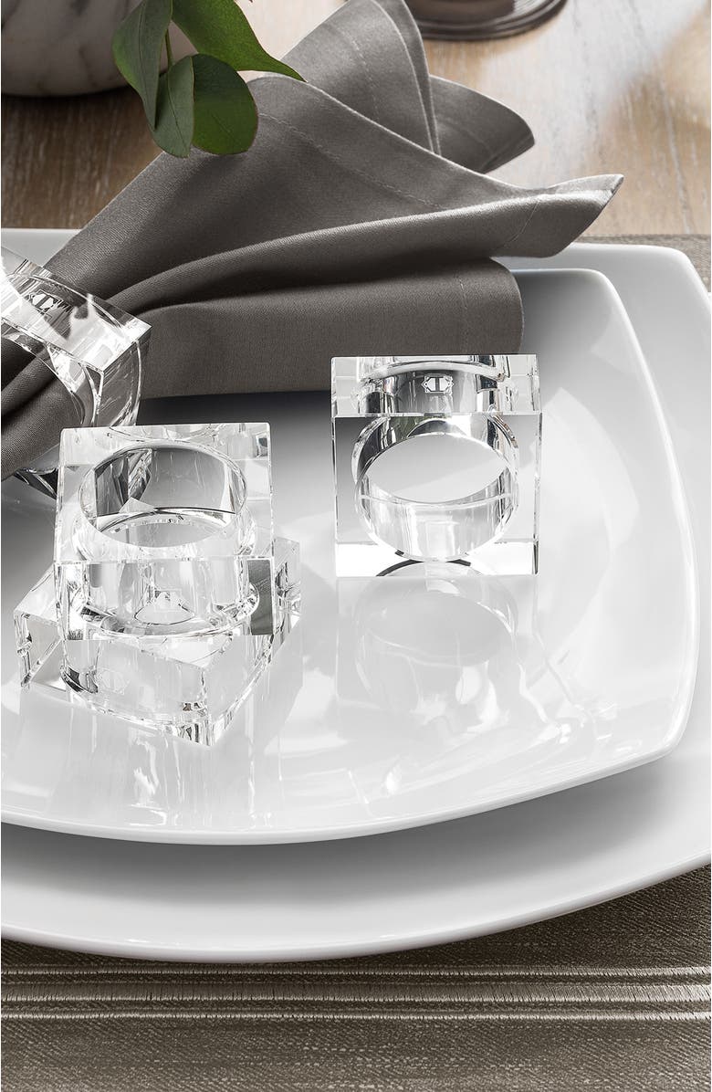 Togas William Napkin Ring Set, Alternate, color, White - Square