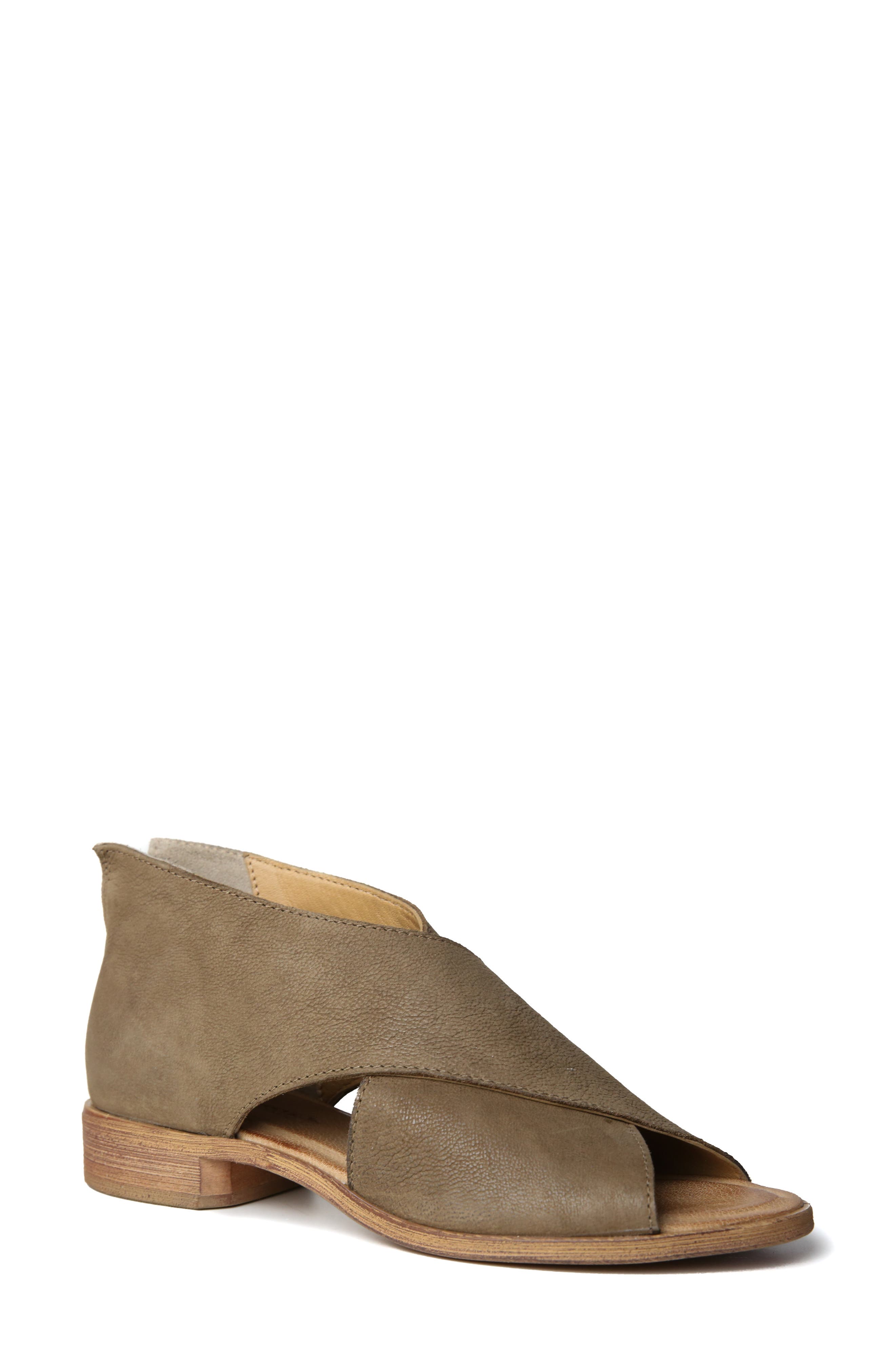 Venice Crossover Sandal, Main, color, TAUPE LEATHER