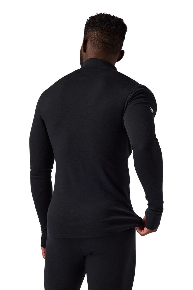 Cedars Rws Merino Mid-Wt Baselayer 1/4-Zip Top - Men's, Alternate, color, Black