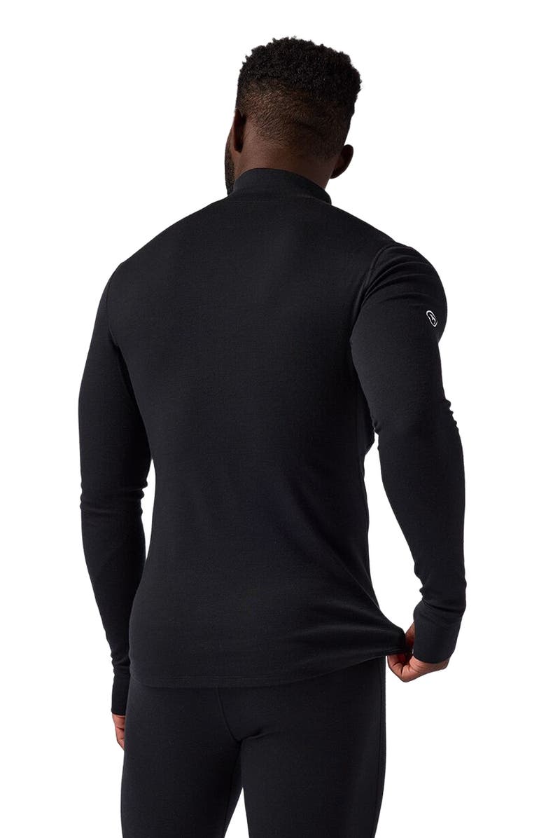 Backcountry Cedars Rws Merino Mid-Wt Baselayer 1/4-Zip Top - Men's, Alternate, color, Black