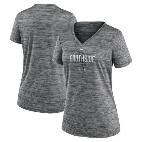 Women's Nike  Gray Chicago White Sox City Connect Velocity Practice Performance V-Neck T-Shirt