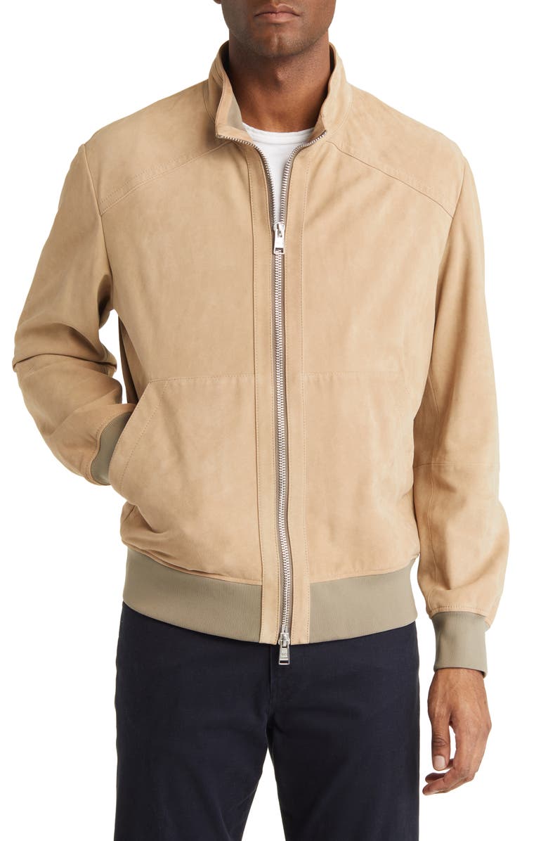 BOSS Mika Suede Jacket, Alternate, color, 