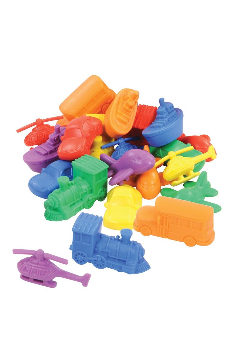 Kaplan Early Learning Company Transportation Counters with Containers - 2 Sets, Alternate, color, Multicolored