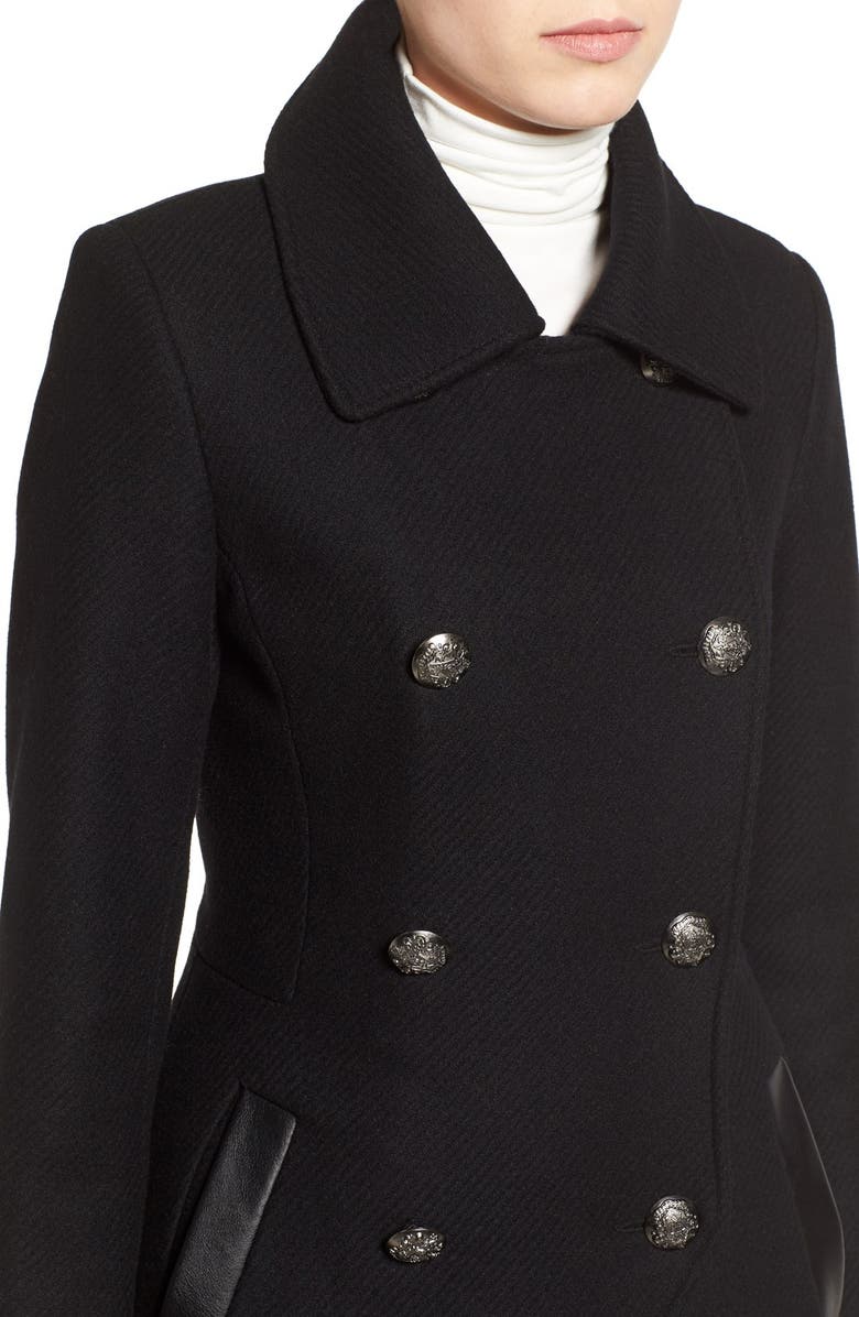 Trina Turk Wool Blend Military Coat, Alternate, color, 