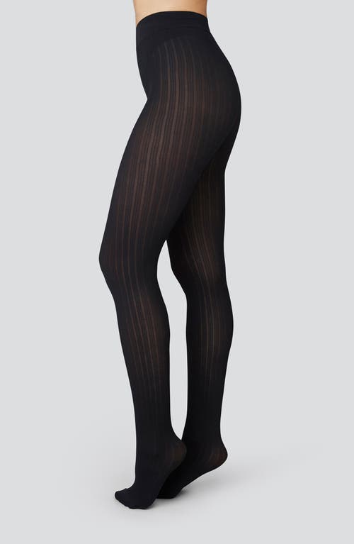 Swedish Stockings Alma Rib Tights In Black