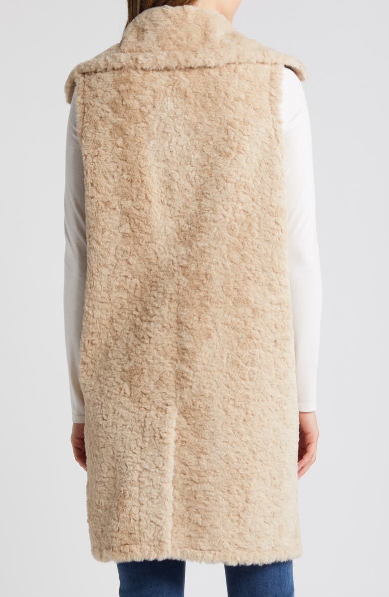 Sam Edelman Longline Faux Fur Vest, Alternate, color, Natural