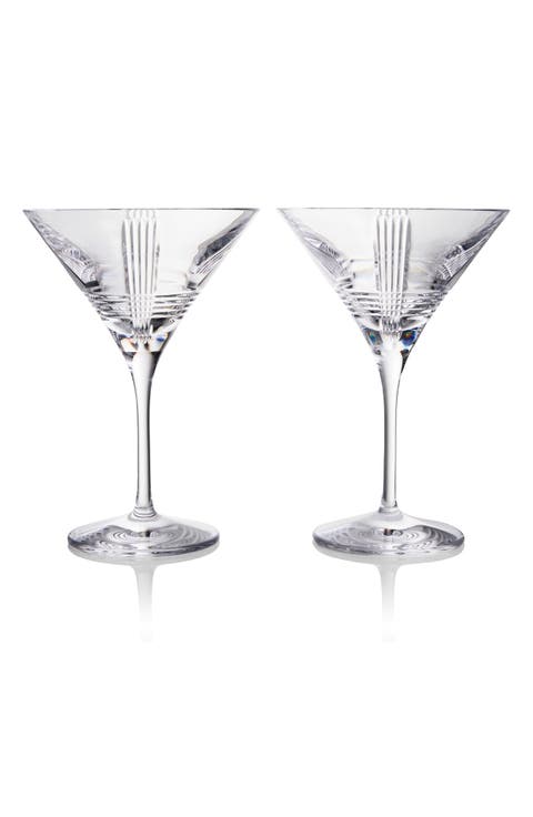 Marquis Vector Set of 2 Crystal Martini Glasses