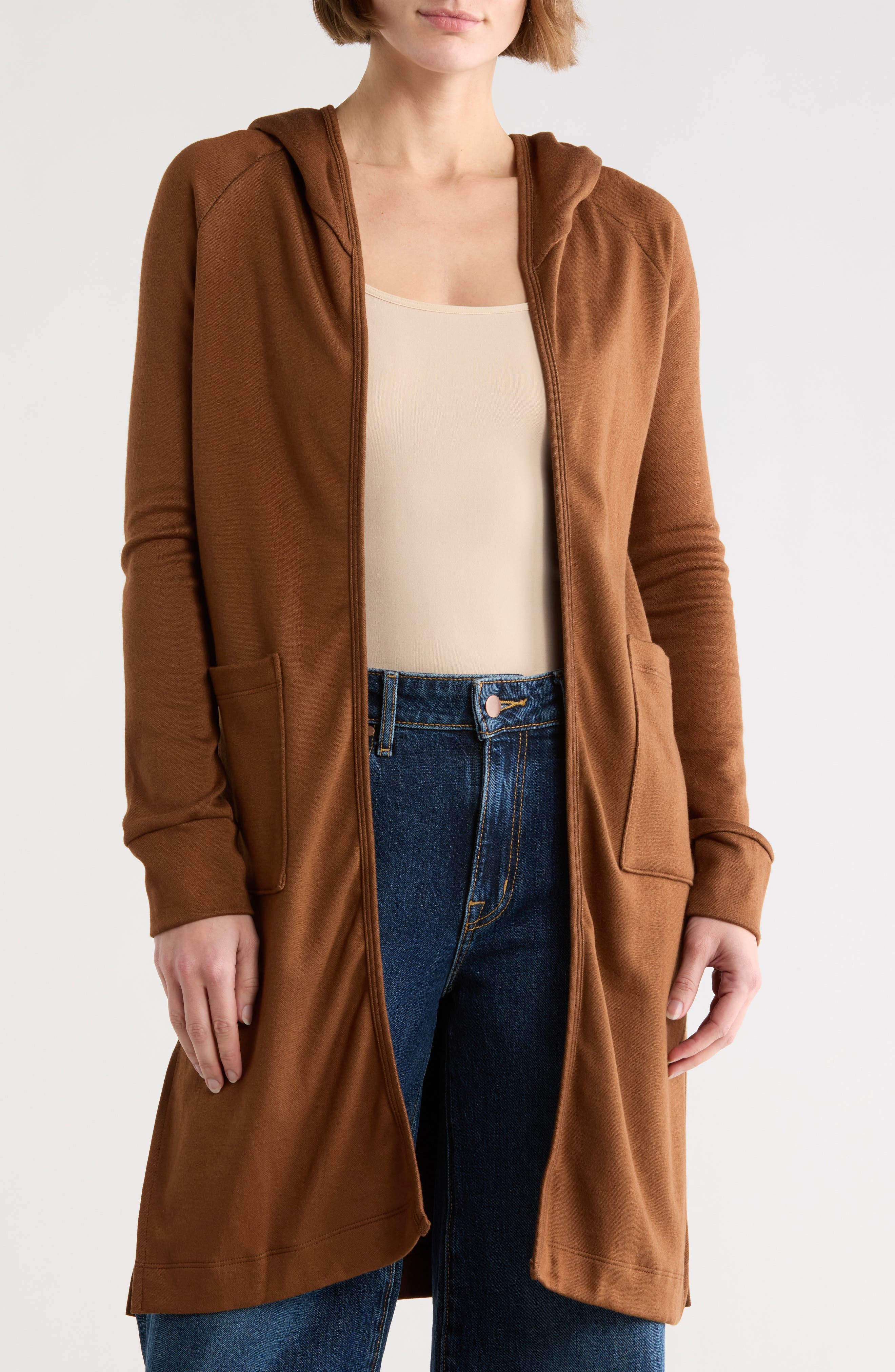 GO COUTURE Hooded Sweater Cardigan