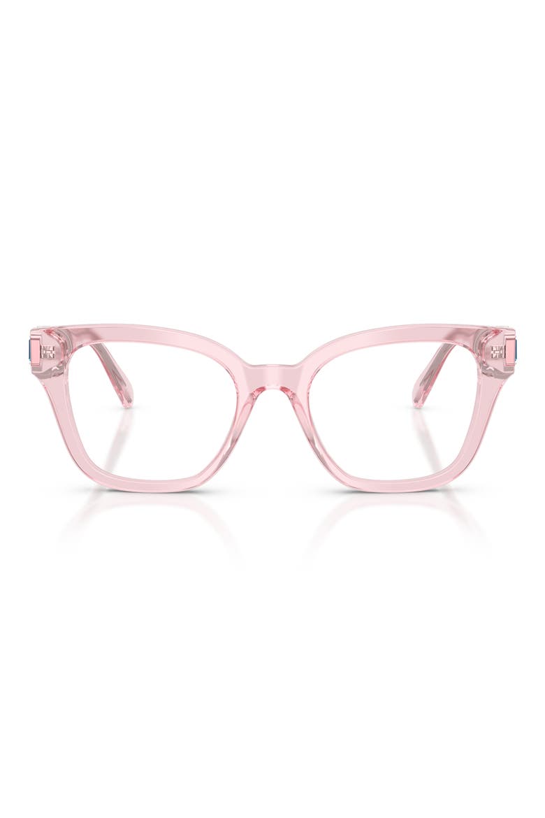 52mm Square optical glasses, Main, color, TRANSPARENT PINK / DEMO LENS