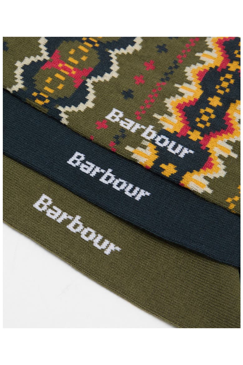 Barbour Fair Isle 3-Pack Crew Socks Gift Box (Men) | Nordstrom