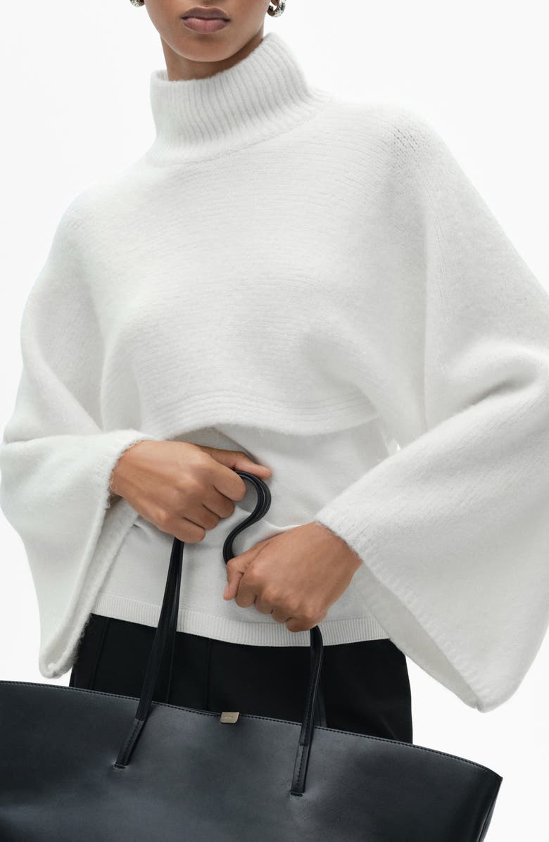 MANGO Combined Mock Neck Sweater, Main, color, 