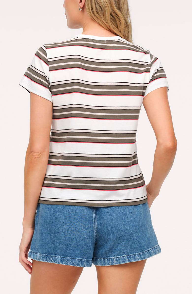 nuuds Perfect Stripe Cotton Jersey Blend T-Shirt, Alternate, color, Olive Stripe
