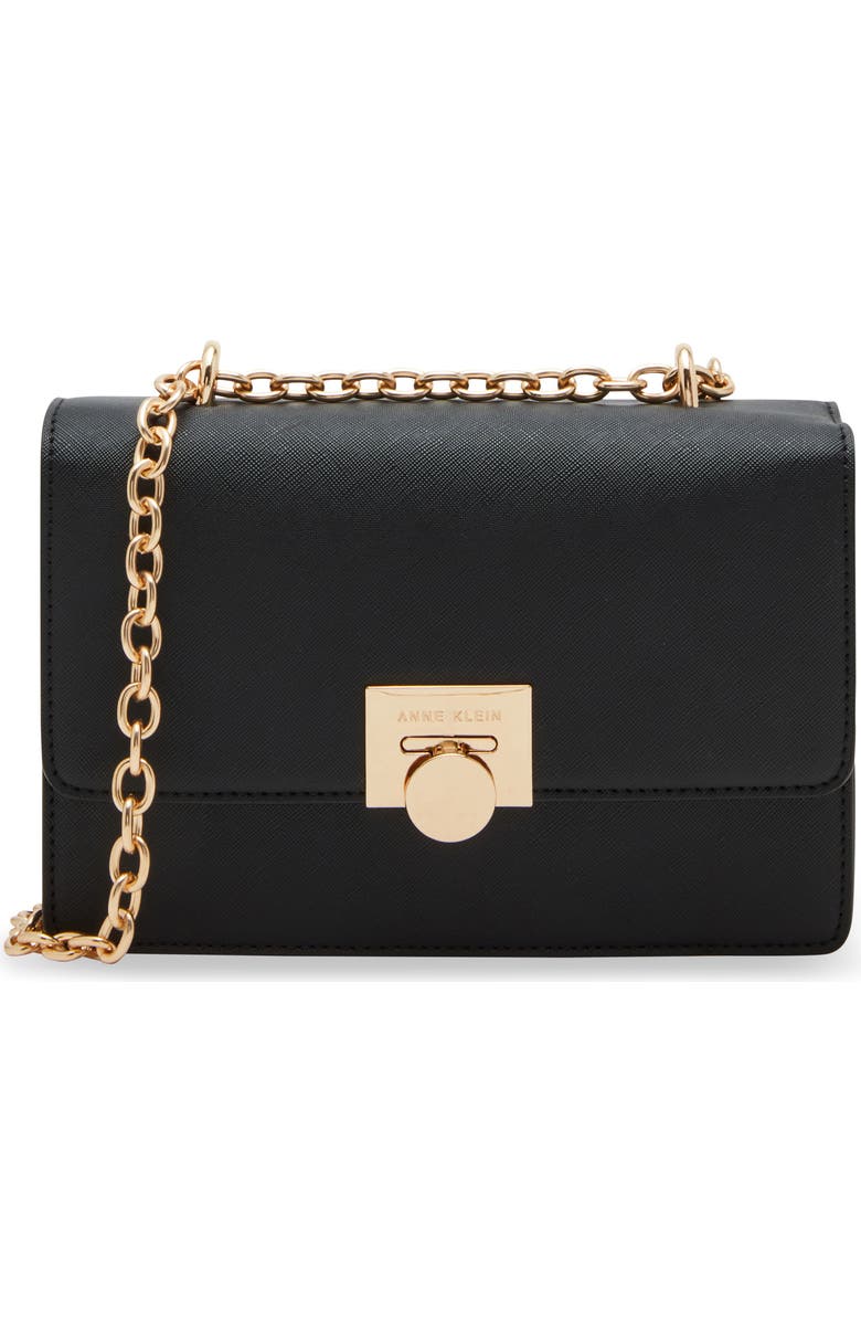 Anne Klein Chain Flap Convertible Shoulder Bag, Main, color,