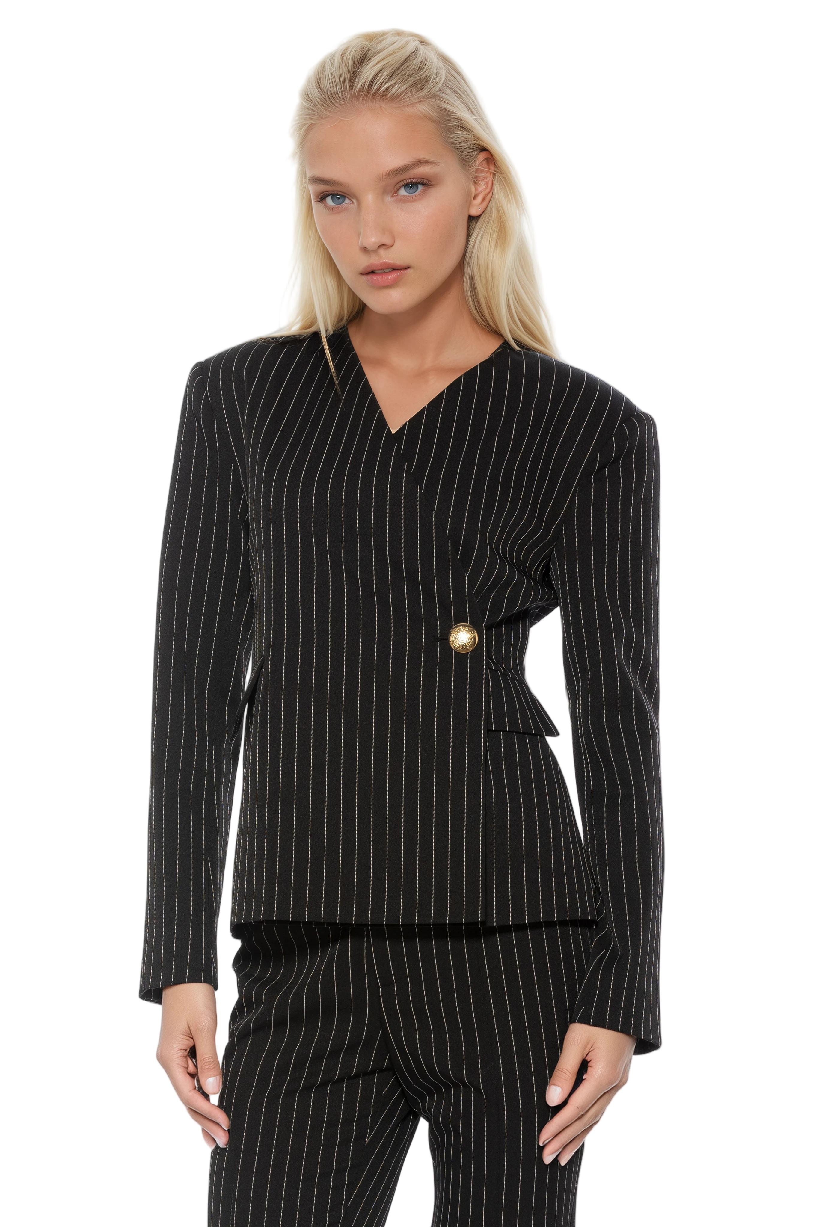 Alira Single Button Wrap Blazer - image 2