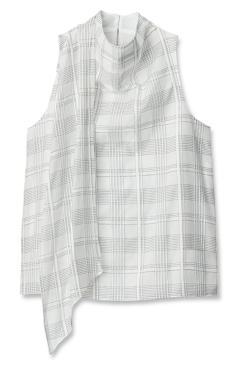 rag & bone Adela Funnel Neck Sleeveless Top, Alternate, color, White Plaid