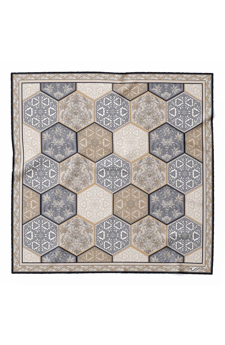 Elizabetta Dante - Silk Pocket Square for Men, Main, color, Grey