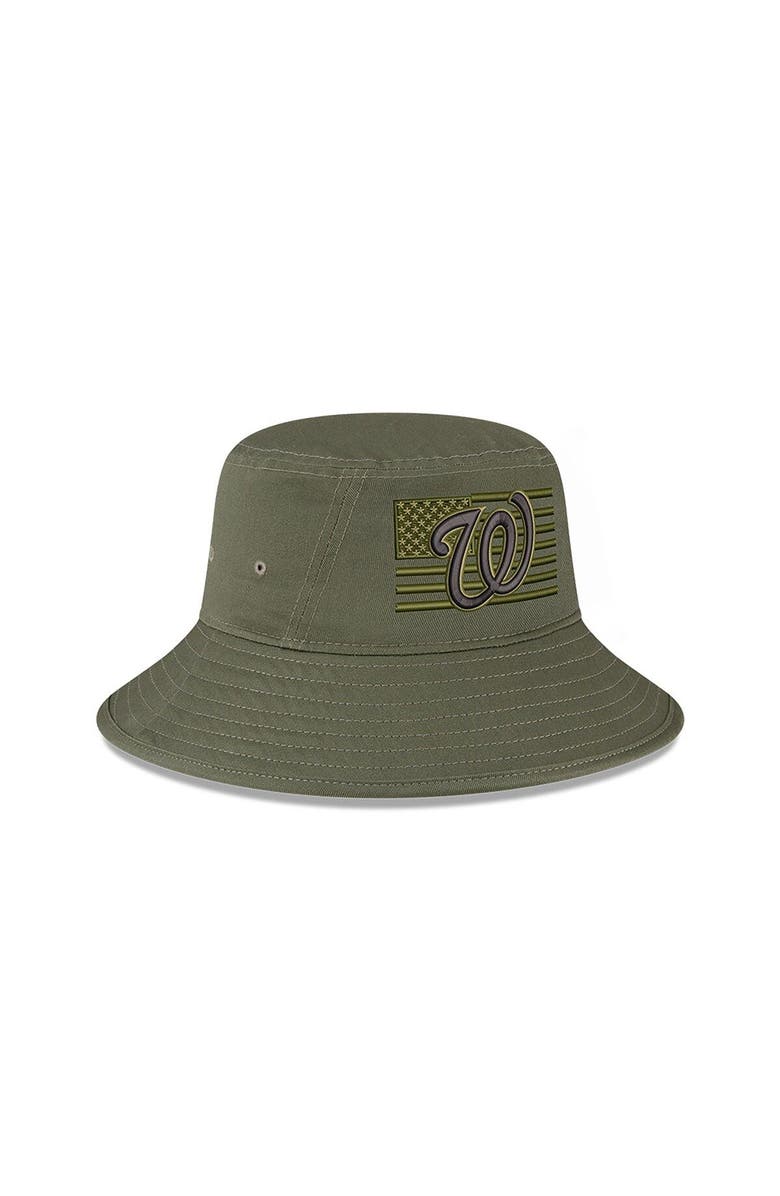 New Era Men's New Era Green Washington Nationals 2023 Armed Forces Day Bucket Hat, Alternate, color,