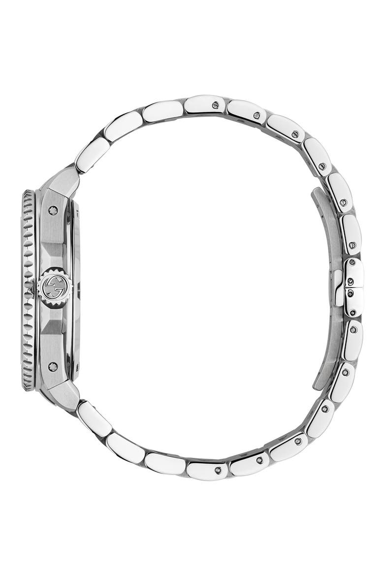 Dive Bracelet Watch, 40mm, Alternate, color, GREEN/ SILVER