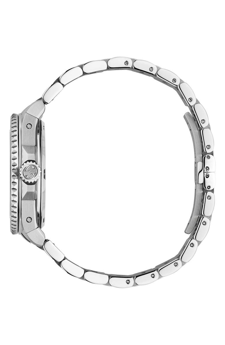 Gucci Dive Bracelet Watch, 40mm, Alternate, color, Green/ Silver