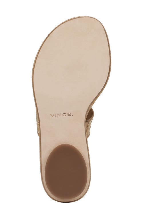 Vince Lukas Raffia Toe-ring Slide Sandals In Toasted Wheat