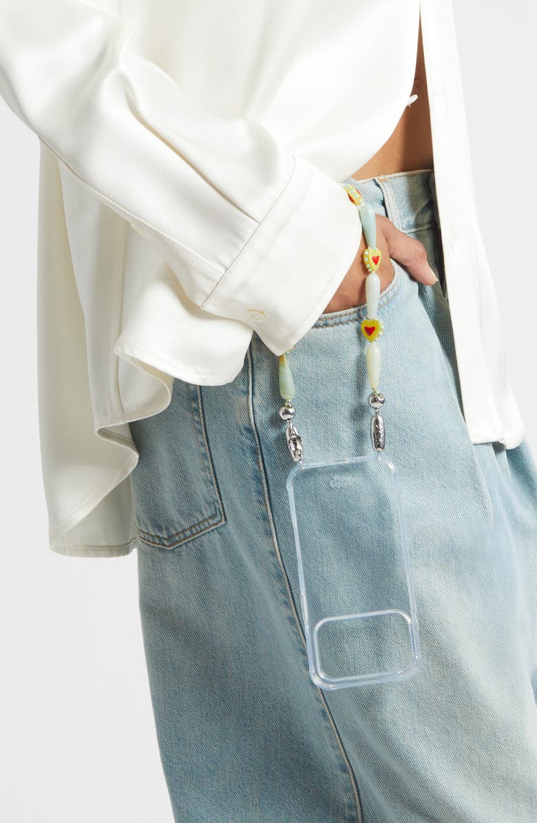 ossa Western Heart Wrist Strap for iPhone Case, Alternate, color, Amazonite