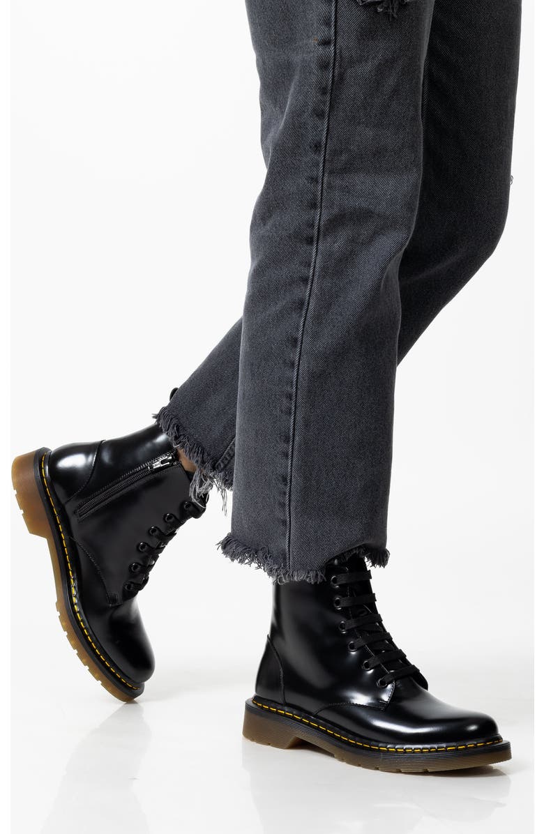 Manela Marti Lace Up Bootie, Alternate, color, Black