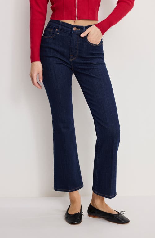 Good American Good Legs Crop Mini Bootcut Jeans In Blue