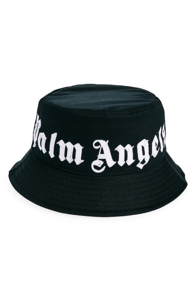 Palm Angels Logo Bucket Hat, Main, color, 