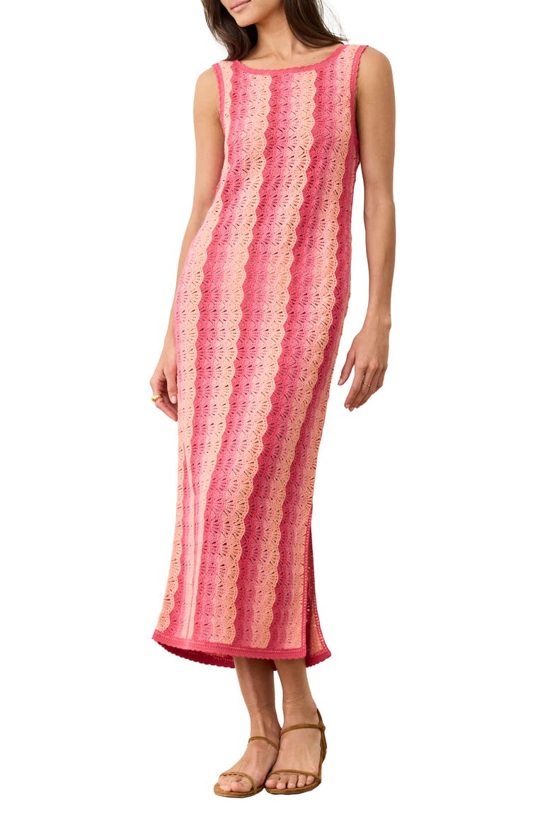 Mirage Sleeveless Midi Sweater Dress, Main, color, HIBISCUS MULTI