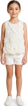 Hayden Girls Kids' Floral Appliqué Tank
