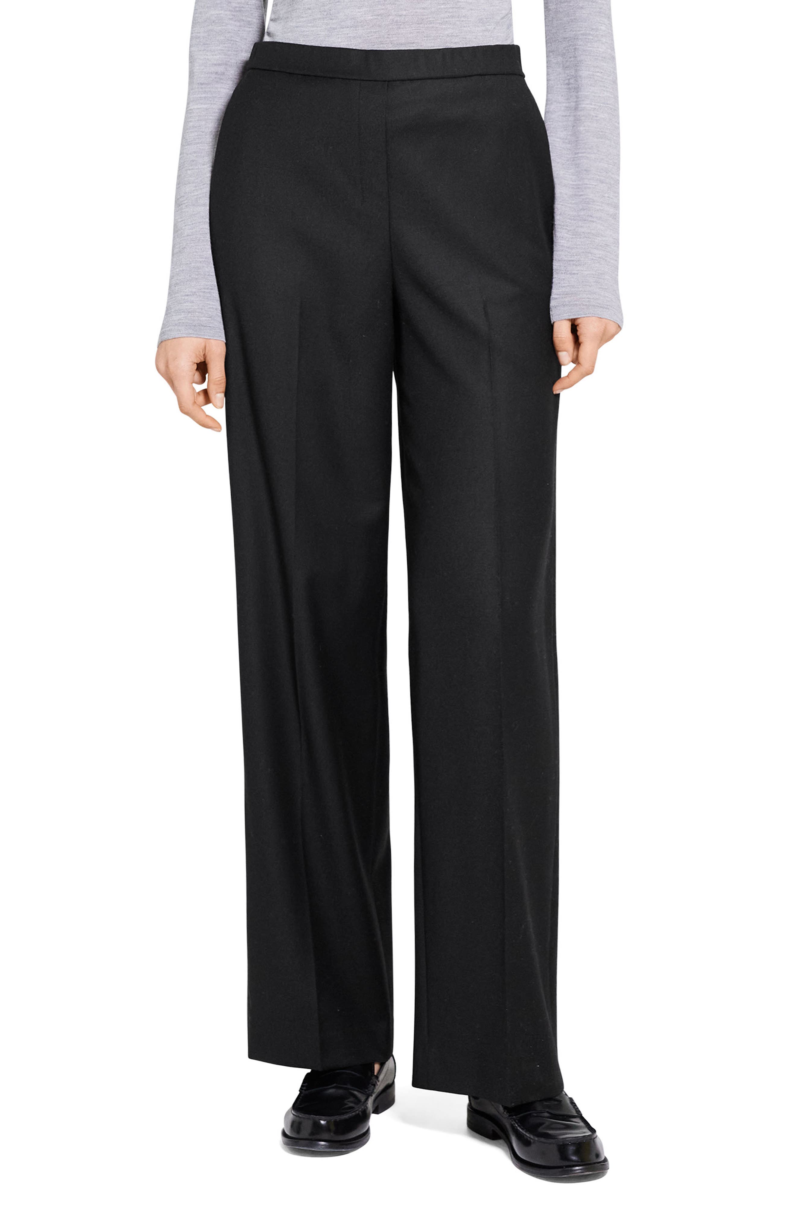 Theory Straight Leg Wool Pants