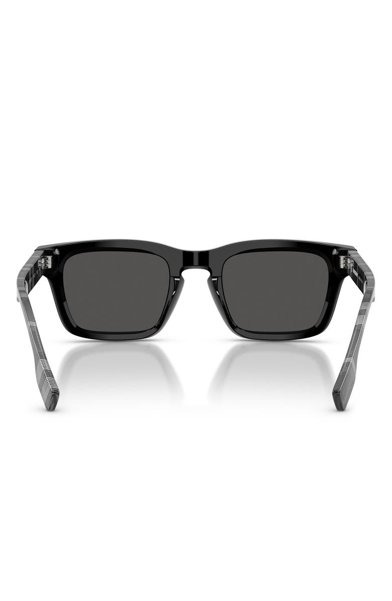 Burberry 51mm Rectangular Sunglasses, Alternate, color, Black/ Dark Grey