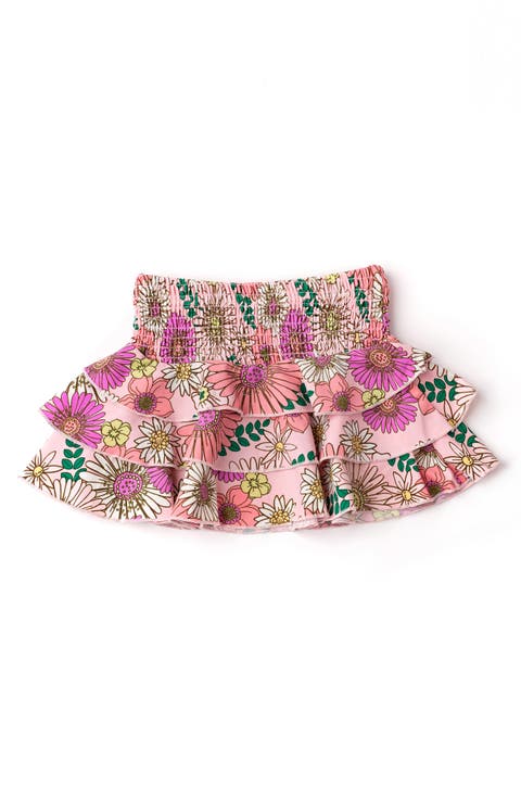 Kids' Retro Blossom Ruffle Tiered Cover-Up Skirt (Toddler, Little Kid & Big Kid)