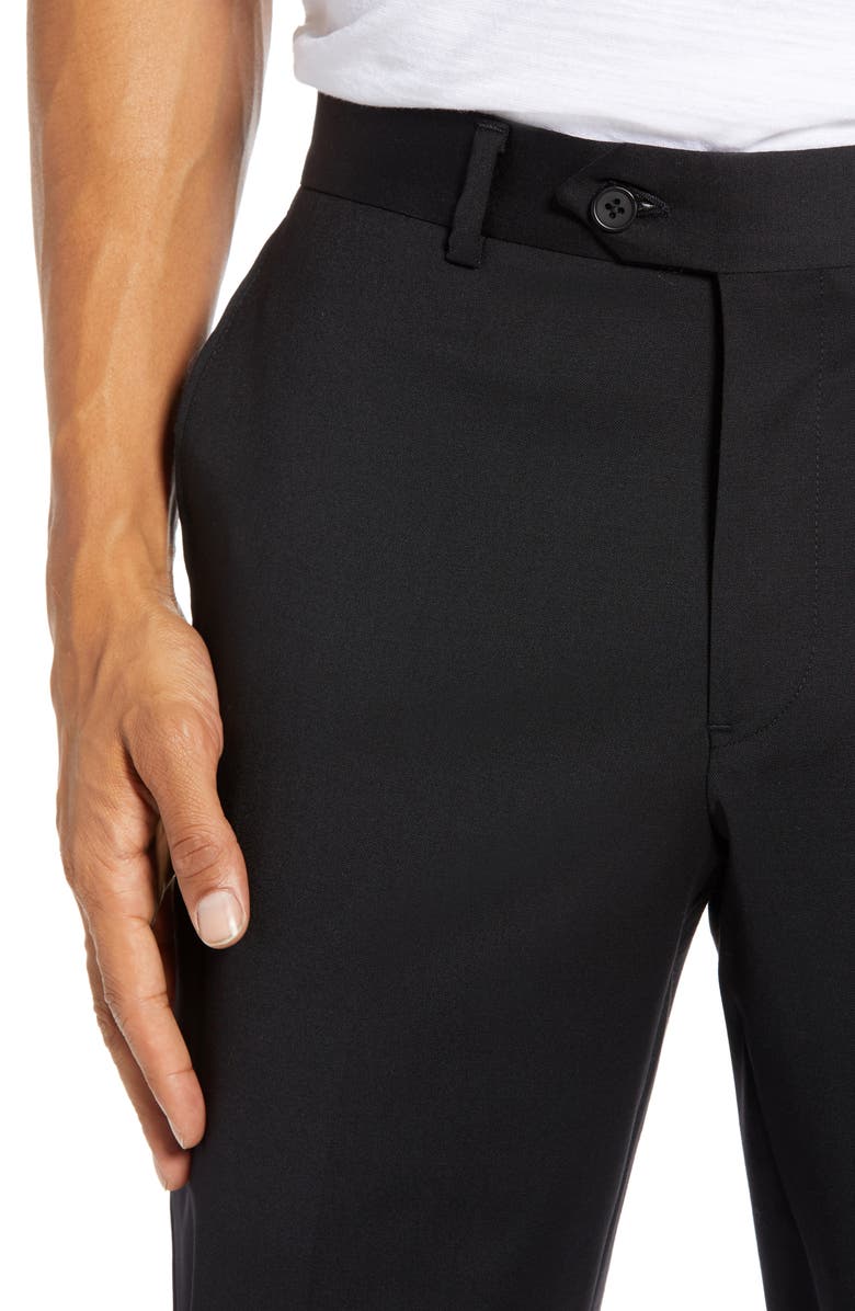 Nordstrom Men's Shop Slim Fit Stretch Wool Trousers, Alternate, color,