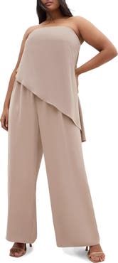 City Chic Skylar Strapless Jumpsuit