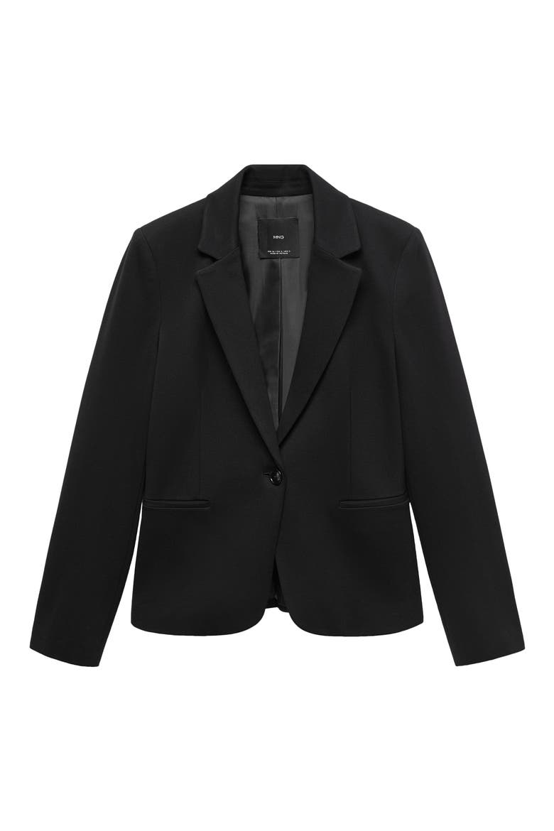 Fitted Suit Blazer, Alternate, color, BLACK