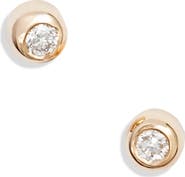 Anzie Cléo Diamond Bezel Stud Earrings