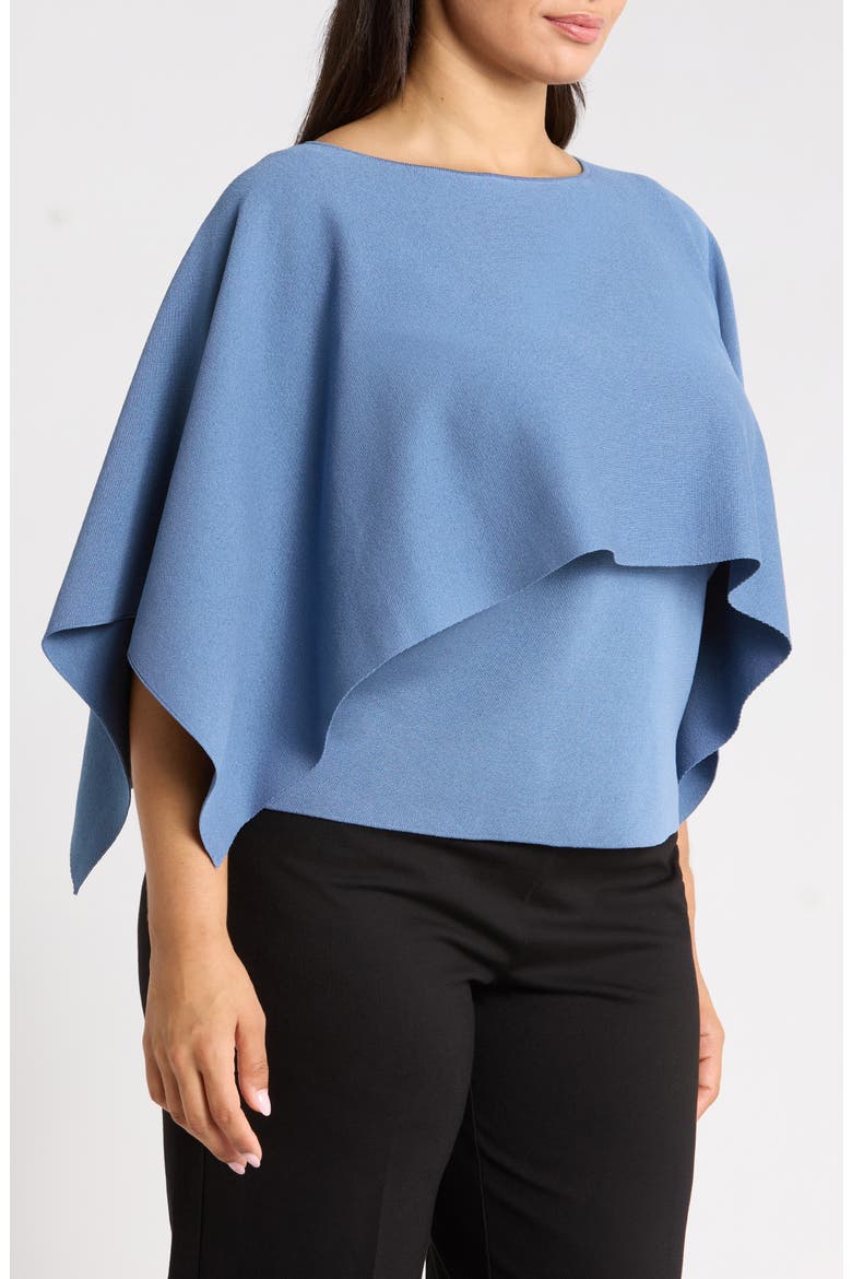 Boat Neck Cape Sweater, Alternate, color, DUTCH BLUE