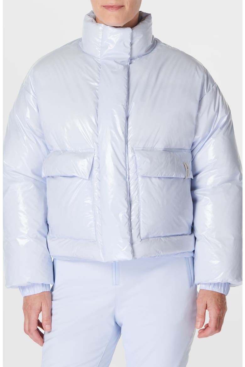 Shine Crop Puffer Jacket, Main, color, SALT BLUE
