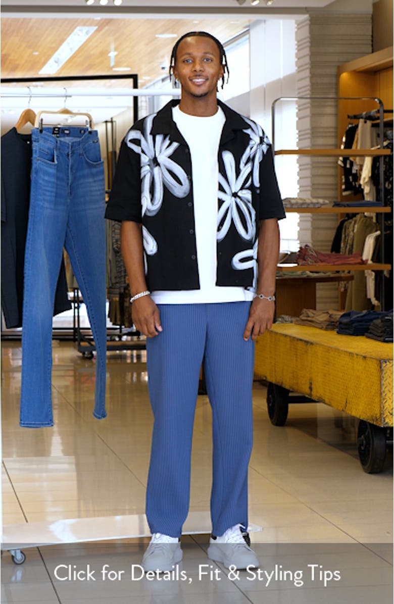 Embroidered Boxy Cotton Button-Up Shirt, sales video thumbnail