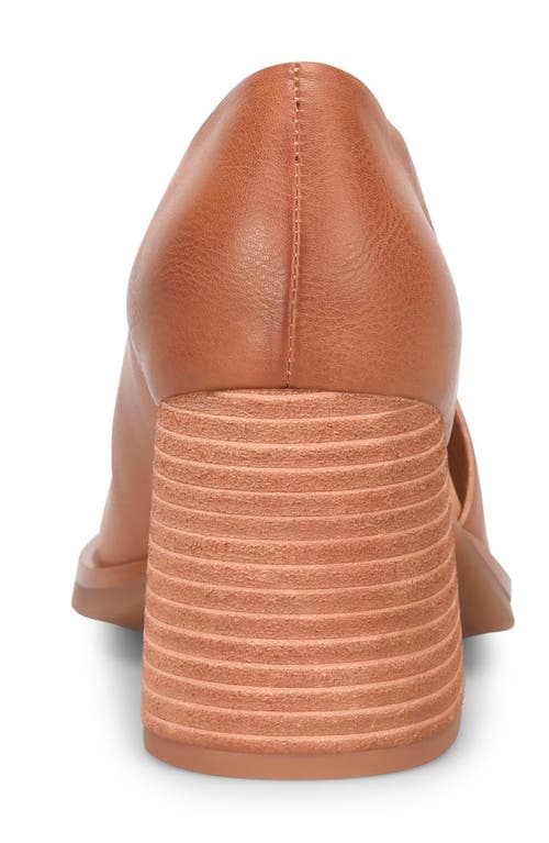 Korks Kayla Block Heel Asymmetric Pump In Tan