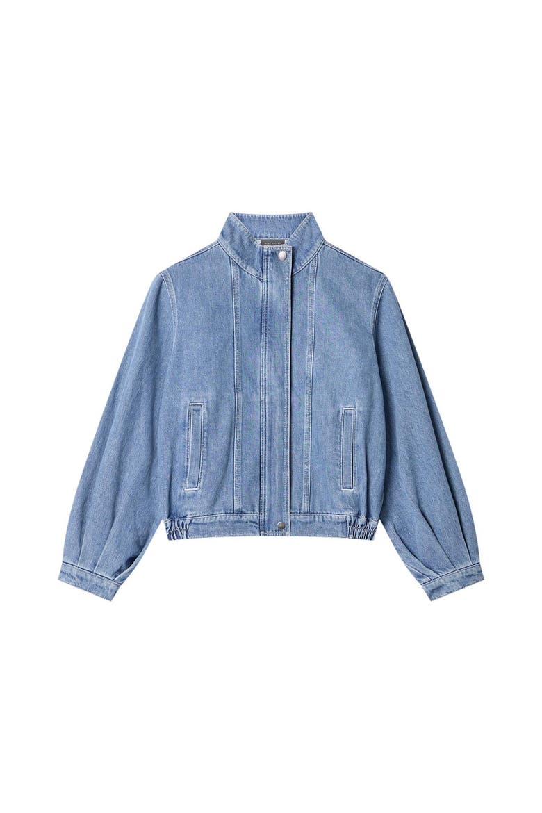 Denim Bomber Jacket, Alternate, color, Blue