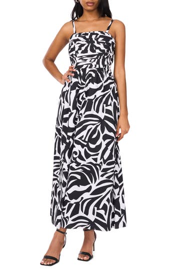 Halogen ® Pleated Bodice Sleeveless Maxi Dress In Black