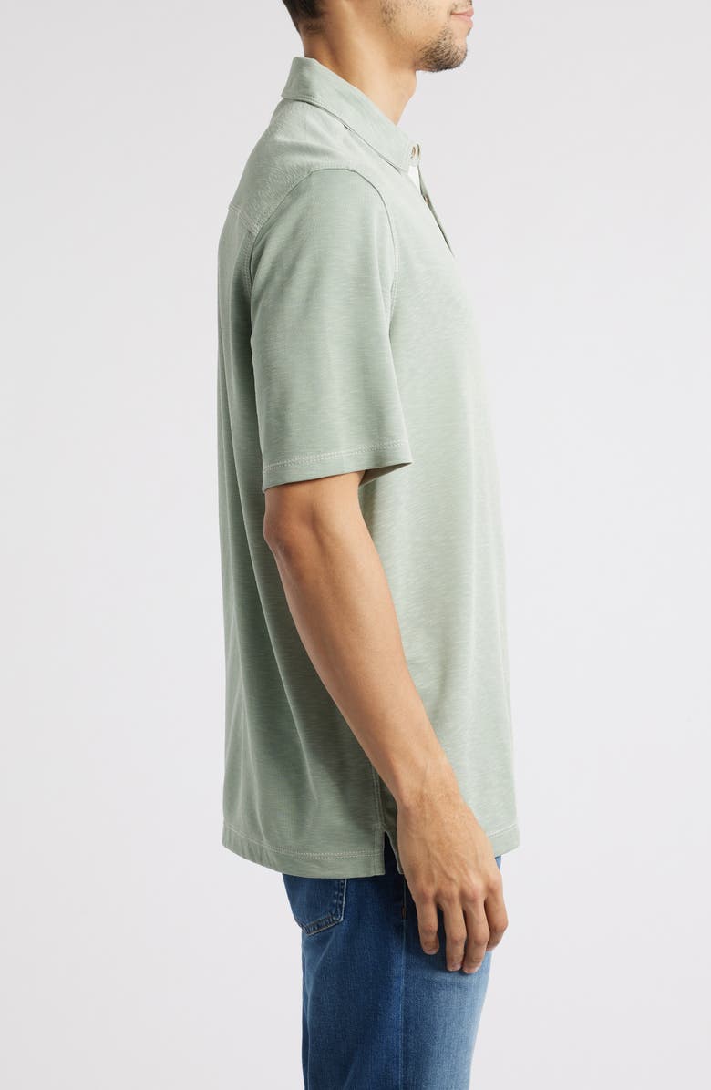 Johnston & Murphy Vintage Slub Jersey Polo, Alternate, color, Sage