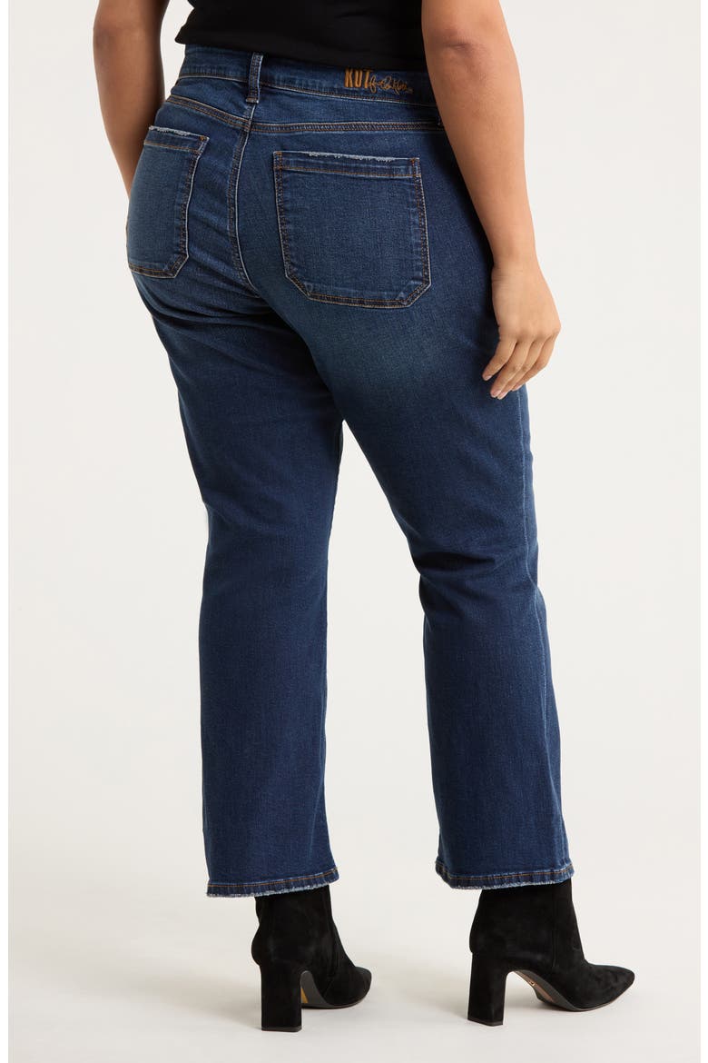 Nikki High Waist Crop Kick Flare Jeans, Alternate, color, KAFFIR LILY
