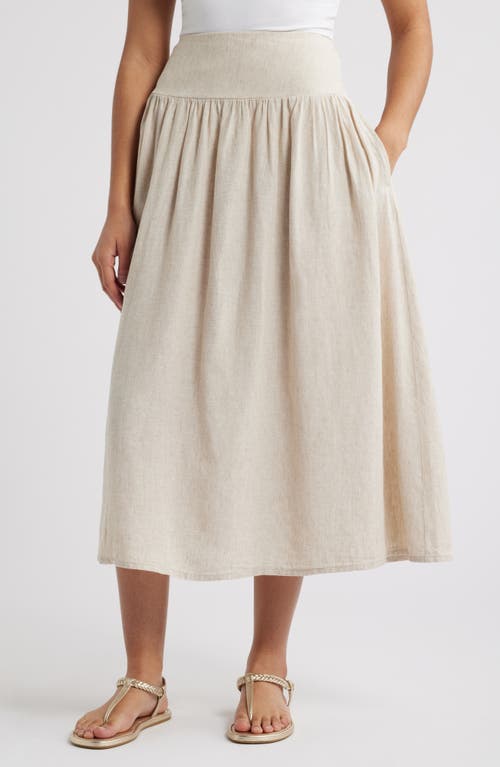 Caslonr Caslon(r) Linen Blend Skirt In Flax