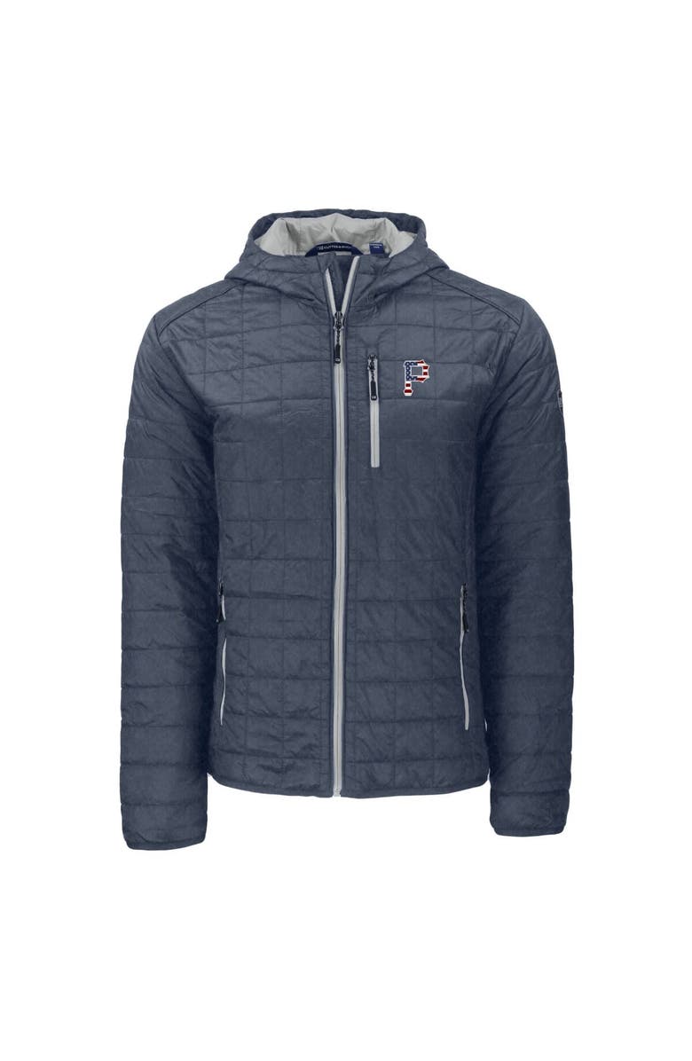 Cutter & Buck Men's Cutter & Buck  Anthracite Pittsburgh Pirates Americana Rainier Primaloft Eco Full-Zip Hooded Jacket, Alternate, color, 