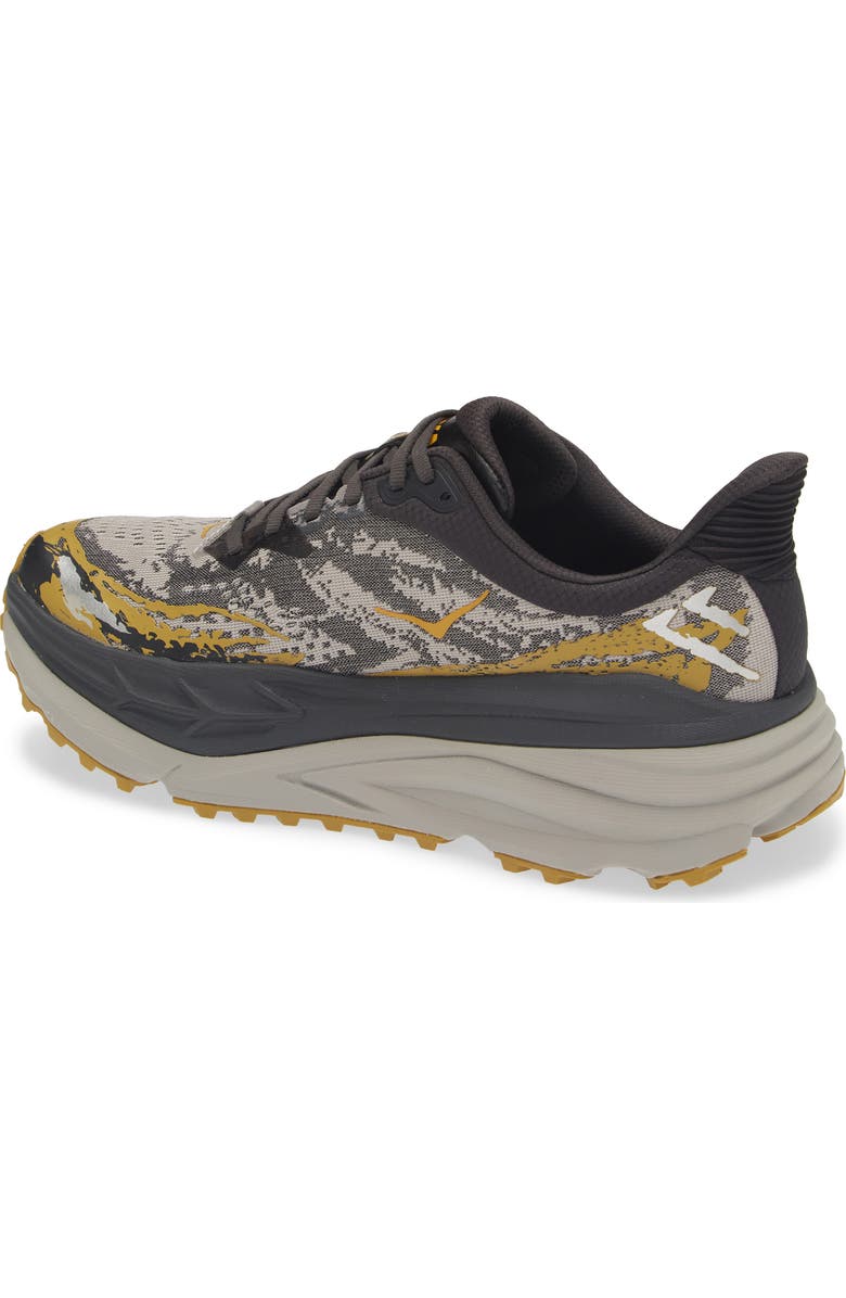 HOKA Stinson ATR 7 Trail Running Shoe, Alternate, color, Black / Cement