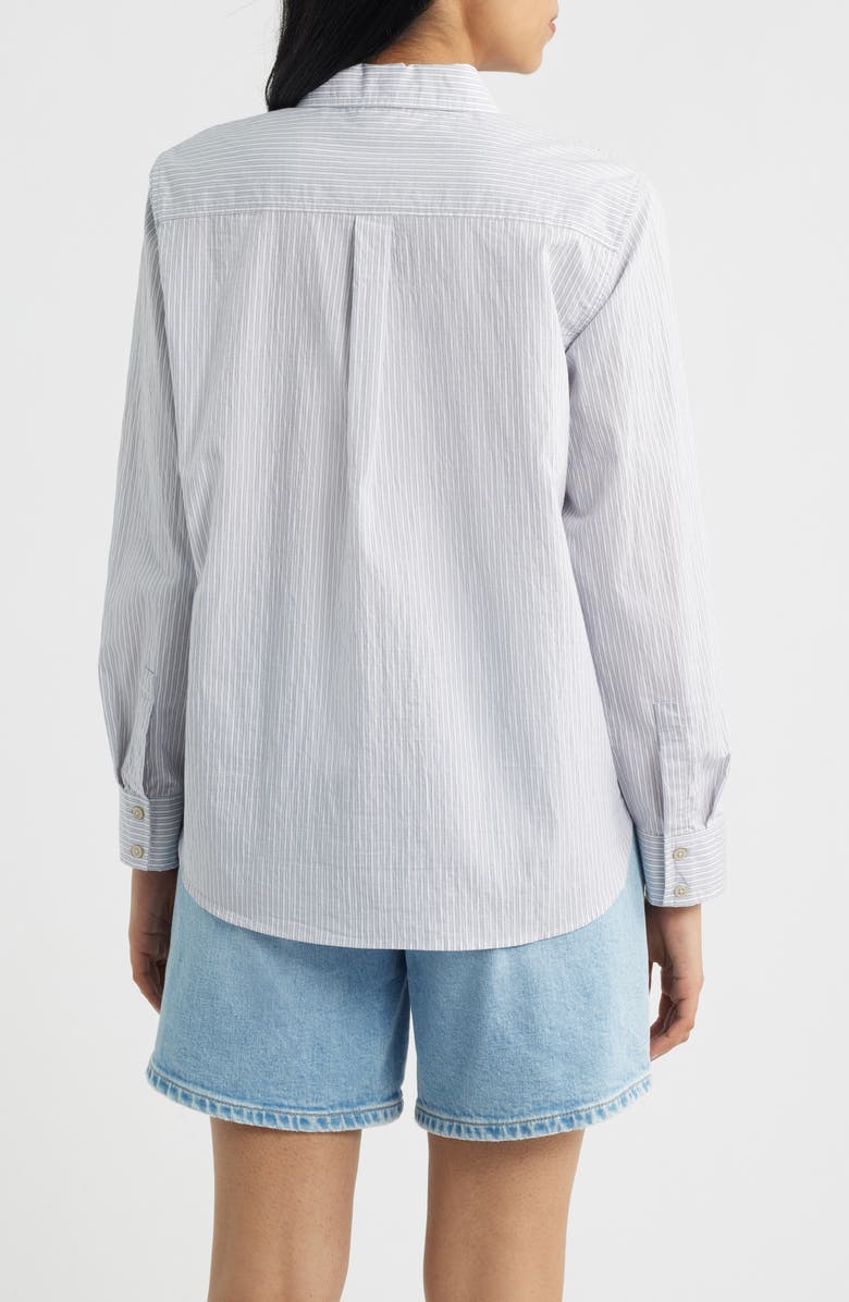 Mavi Jeans Stripe Button-Up Shirt, Alternate, color, Blue Striped