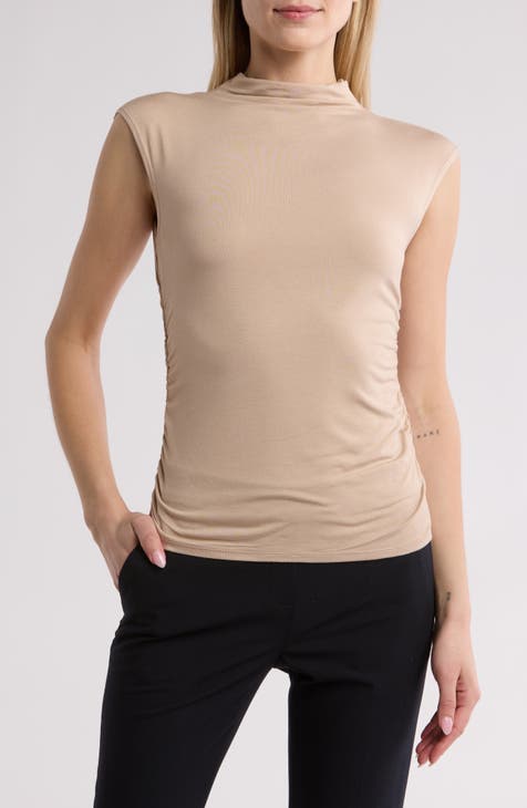 Mock Neck Sleeveless Top